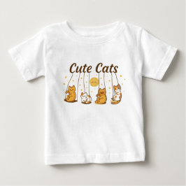 niedliche Katzen auf schwingendem Shirt. Baby T-shirt