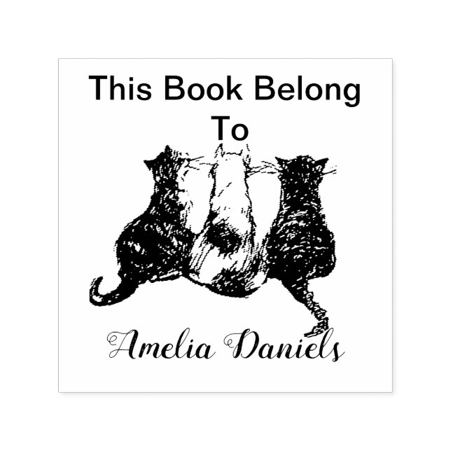 Niedliche Katzen Dieses Buch gehört zu selbstsücht Permastempel (Design)