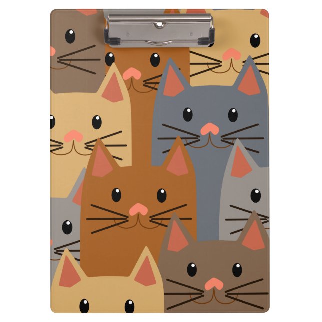 Niedliche Katzen Farbige Katzenfackeln Klemmbrett (Vorderseite)