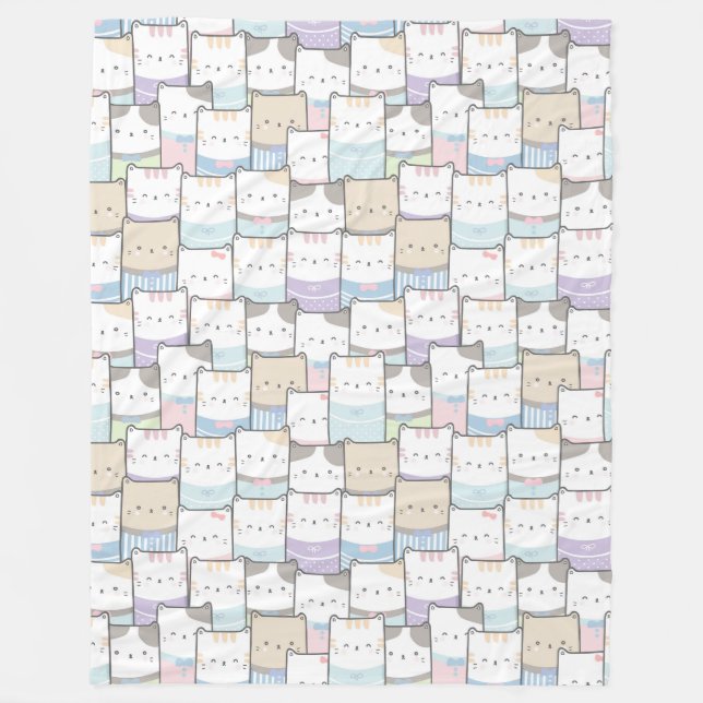 Niedliche Katzen Fleece Blanket (Vorderseite)