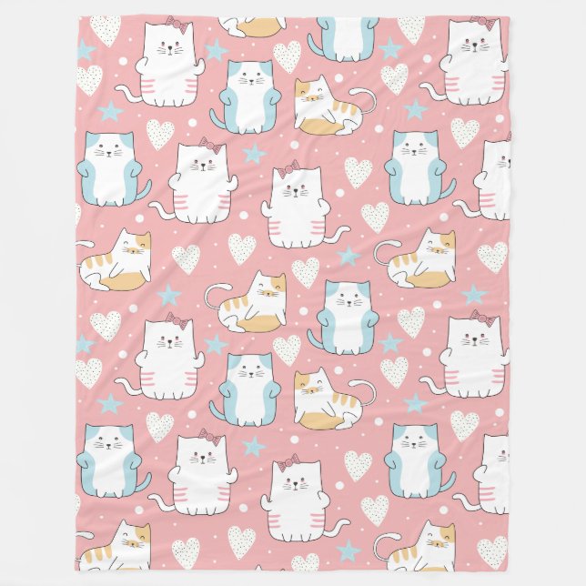 Niedliche Katzen Fleece Blanket (Vorderseite)