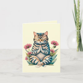 Niedliche Katzen-Gebete heilen Komfort für Love On Karte