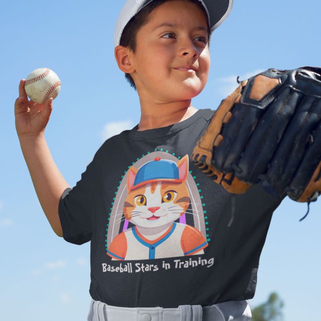 Niedliche Katzen Geschenke für Baseball-Spieler Li T-Shirt (Cute Cat Gifts for Baseball Players Lovers Boys)