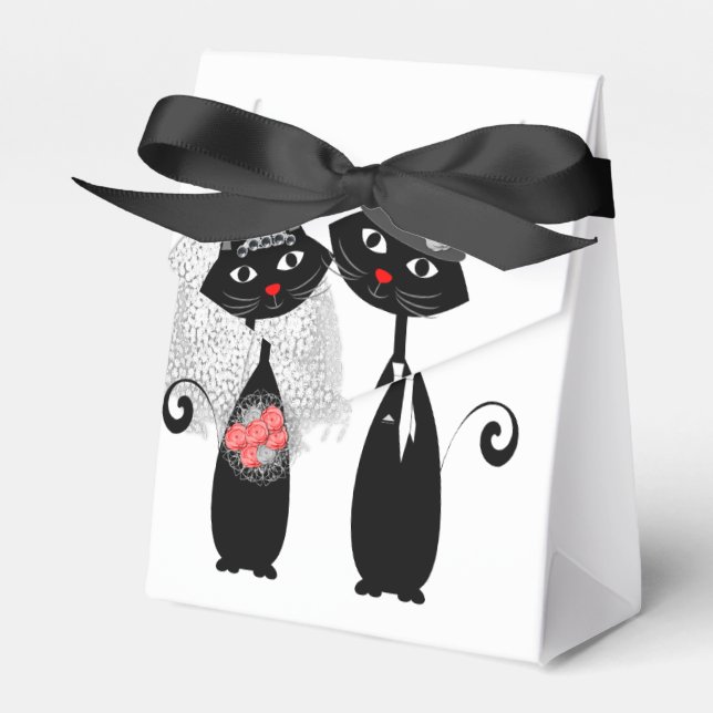 Niedliche Katzen Hipster Braut und Gräuel Purfect! Geschenkschachtel (Vorderseite)