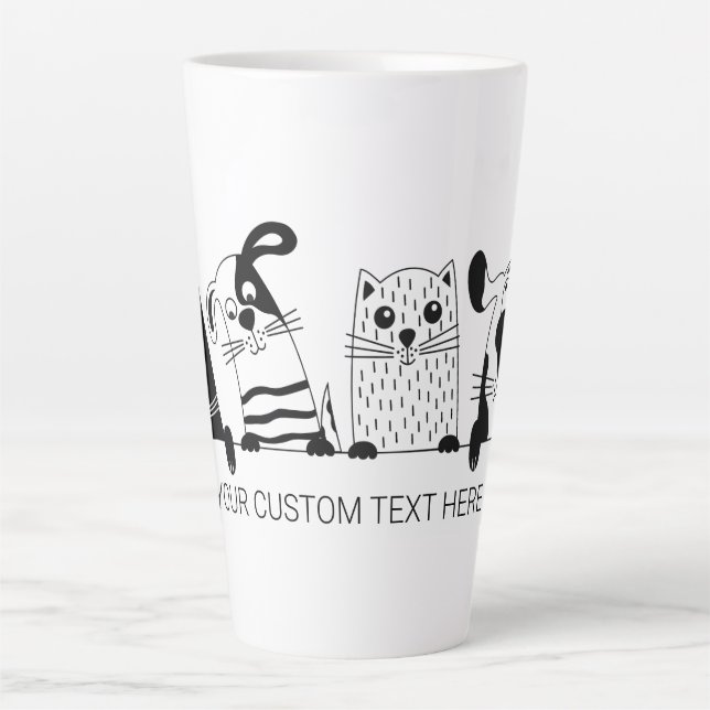 Niedliche Katzen & Hunde Sondertext  Tasse (Vorderseite)