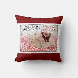 Niedliche Katzen im Winter Flanell Weihnachten Kissen