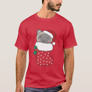 Niedliche Katzen in der Weihnachtssocke Für Weihna T-Shirt