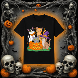Niedliche Katzen in einem Kürbis | Halloween Cat M T-Shirt