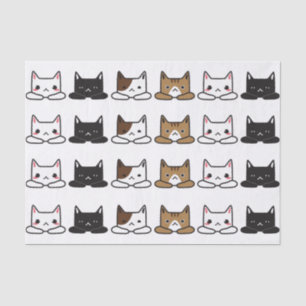 Niedliche "Katzen in einer Reihe" Seidenpapier