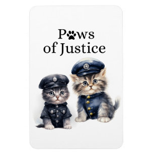 Niedliche Katzen in Polizeigewerkschaften - Paws o Magnet