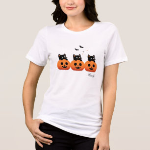 Niedliche Katzen in Pumpkins Tri-Blend Shirt