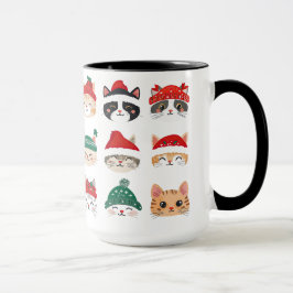 Niedliche Katzen in Weihnachtshaaren Tasse