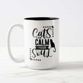 Niedliche Katzen können Ihr Soul beruhigen Zweifarbige Tasse