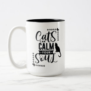 Niedliche Katzen können Ihr Soul beruhigen Zweifarbige Tasse
