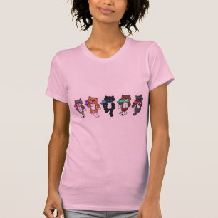 Niedliche Katzen Laufen T-Shirt