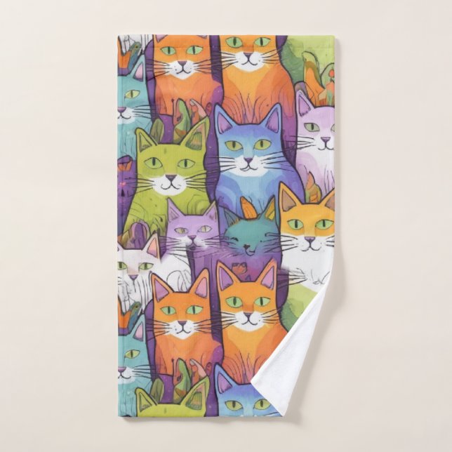 Niedliche Katzen, Launen auf der Hand Handtuch (Handtuch)
