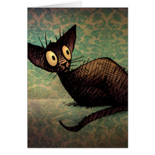 Niedliche Katzen-Liebhaber-orientalische schwarze
