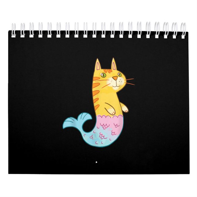 Niedliche Katzen Meerjungfische Schwimmen Kalender (Titelbild)