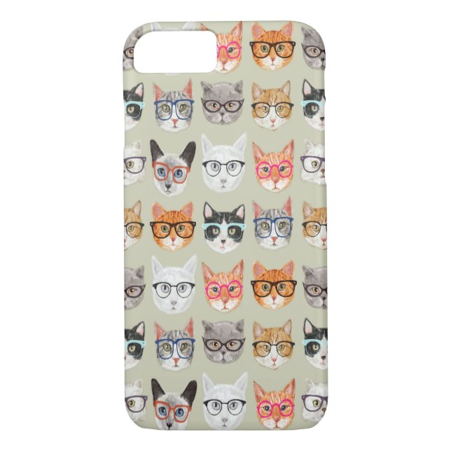 Niedliche Katzen mit Glasmuster Case-Mate iPhone Hülle (Rückseite)