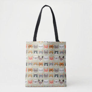 Niedliche Katzen mit Glasmuster Tasche