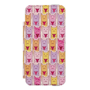 Niedliche Katzen mit liebevollen Herzen Incipio Watson™ iPhone 5 Geldbörsen Hülle