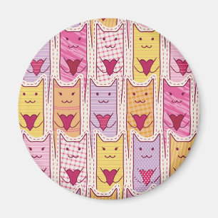 Niedliche Katzen mit liebevollen Herzen Magnet