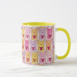 Niedliche Katzen mit liebevollen Herzen Tasse
