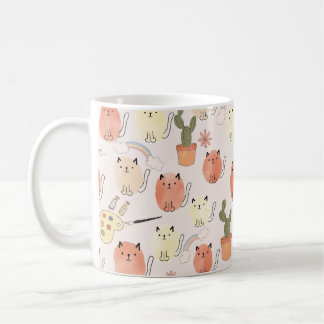 Niedliche Katzen nahtlos Kaffeetasse