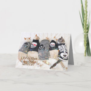 Niedliche Katzen Ohhh! Diese Art Skelettkehl Karte