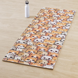 Niedliche Katzen orangefarbenes Haustier Nahtloses Yogamatte