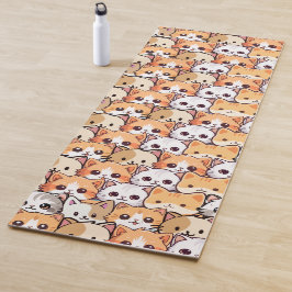 Niedliche Katzen Orangenkätzchen Yogamatte