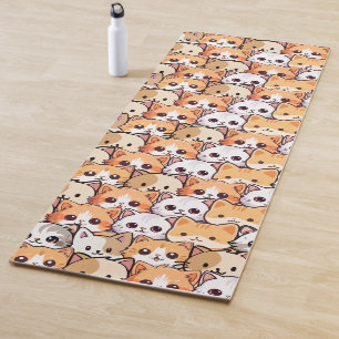 Niedliche Katzen Orangenkätzchen Yogamatte