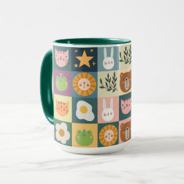 Niedliche Katzen-Patchwork Tasse