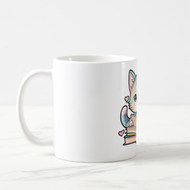 niedliche Katzen phantastisches Lesebuch Kaffeetasse (Links)