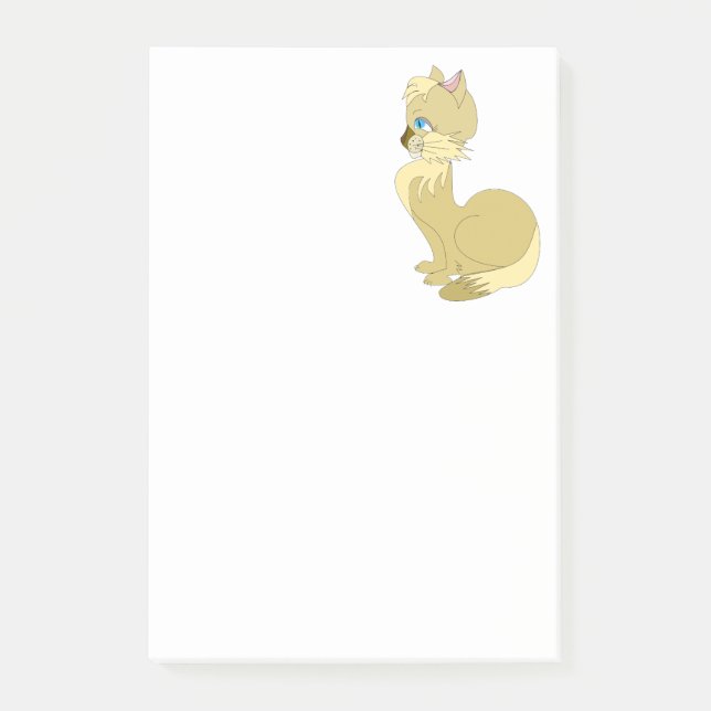 Niedliche Katzen-Post-it®-Hinweise Post-it Klebezettel (Vorderseite)