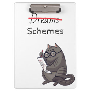 Niedliche Katzen-Schemas Funny Cat Klemmbrett