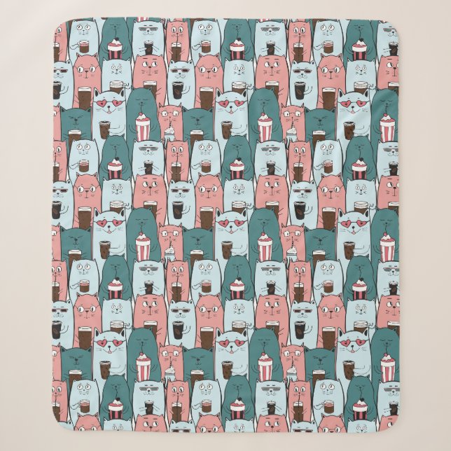 Niedliche Katzen Sherpa Blanket Sherpadecke (Vorderseite)