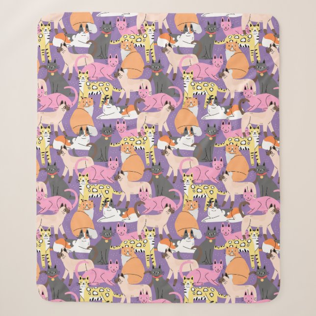 Niedliche Katzen Sherpa Blanket Sherpadecke (Vorderseite)