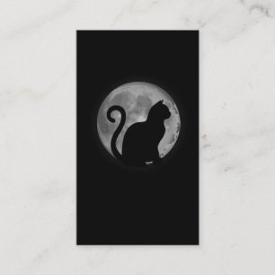 Niedliche Katzen-Silhouette Mond Animal Lover Visitenkarte