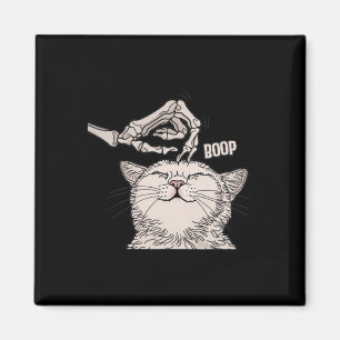 Niedliche Katzen Skeleton Hand Boop Halloween Haus Magnet