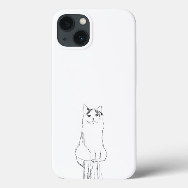 Niedliche Katzen Sketch Moderne Case-Mate iPhone Hülle (Rückseite)