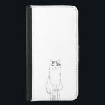 Niedliche Katzen Sketch Moderne Geldbeutel Hülle Für Das Samsung Galaxy S5<br><div class="desc">Moderne Handytasche mit einer handgezeichneten Skizze einer niedlichen Katze.</div>