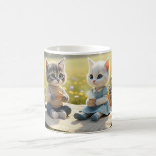 Niedliche Katzen-Tasse Tom & Luna Frühlings-Pick Kaffeetasse