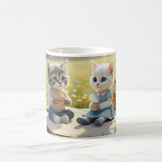 Niedliche Katzen-Tasse | Tom & Luna Frühlings-Pick Kaffeetasse