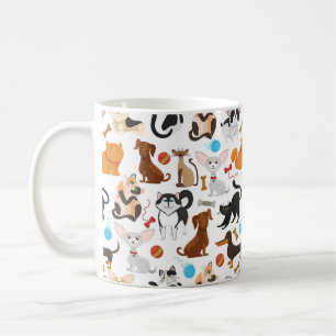 Niedliche Katzen und Hunde Tasse