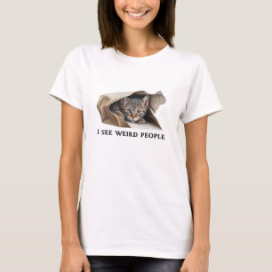 Niedliche Katzen und komische Leute zitieren T-Shirt