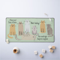 Niedliche Katzen und Zitate zeigen Grün