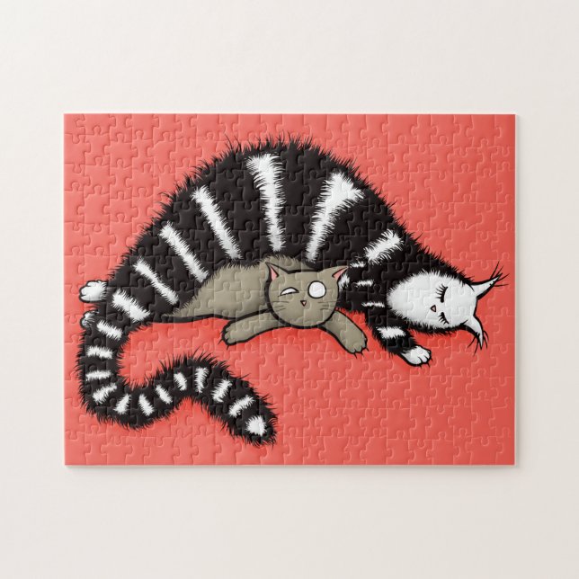 Niedliche Katzen von Mutter und Kind (Horizontal)