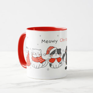Niedliche Katzen Weihnachten Tasse