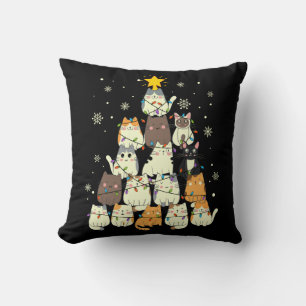 Niedliche Katzen Weihnachtsbaum Funny Kissen
